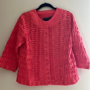 Sara Studio - vintage pink coral jacket textured